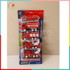 VỈ 4 CHIẾC XE CỨU HỎA, XE CÔNG TRÌNH, XE ĐÔ THỊ NHIỀU MẪU PeeKaPaw Toys