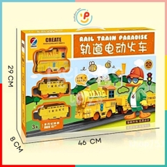 Đồ chơi lắp ráp đường ray đoàn Tàu hỏa Happy Duck 9916 PeeKaPaw Toys