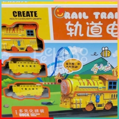 Đồ chơi lắp ráp đường ray đoàn Tàu hỏa Happy Duck 9916 PeeKaPaw Toys
