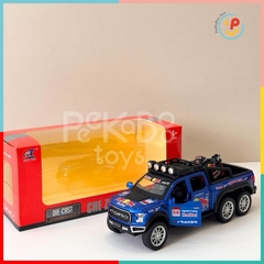 Đồ chơi mô hình xe Jeep Red Bull chở xe mô tô 23cm chất liệu hợp kim cao cấp có pin có đèn và âm thanh PeeKaPaw