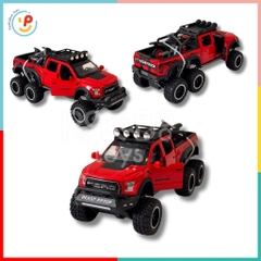 Đồ chơi xe Ford chở mô tô 30cm chất liệu hợp kim có đèn và âm thanh CZ24 PeeKaPaw Toys