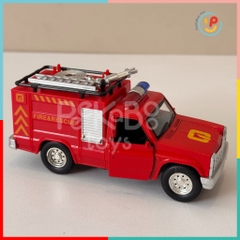 Đồ chơi xe cứu hoả - xe cảnh sát 17cm chất liệu hợp kim chạy trớn có đèn và âm thanh 998-7A