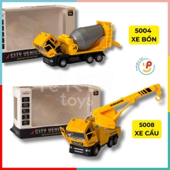 Đồ chơi xe công trình chạy trớn có âm thanh có thể mở cửa kéo đầu xe Peekapaw Toys