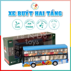 Đồ chơi xe buýt 2 tầng 1210 cửa mở được chạy trớn có pin có đèn và âm thanh PeeKaPaw