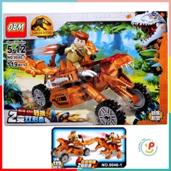 Trọn bộ 4 hộp Đồ Chơi Lắp Ráp Thế giới khủng long 110-119 mảnh PeeKaPaw Toys OBM 9046