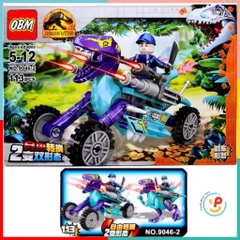 Trọn bộ 4 hộp Đồ Chơi Lắp Ráp Thế giới khủng long 110-119 mảnh PeeKaPaw Toys OBM 9046