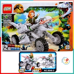 Trọn bộ 4 hộp Đồ Chơi Lắp Ráp Thế giới khủng long 110-119 mảnh PeeKaPaw Toys OBM 9046