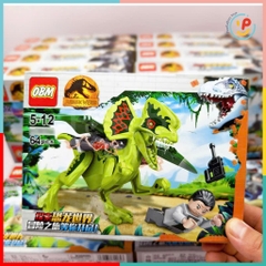 Trọn bộ 4 hộp Đồ Chơi Lắp Ráp Thế giới khủng long 110-119 mảnh PeeKaPaw Toys OBM 9046