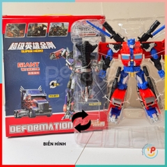Robot Biến Hình Thành Xe Tải Optimus 666-67 Đồ Chơi Siêu Nhân Lắp Ráp Cho Bé PeeKaPaw Toys