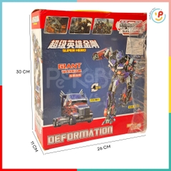 Robot Biến Hình Thành Xe Tải Optimus 666-67 Đồ Chơi Siêu Nhân Lắp Ráp Cho Bé PeeKaPaw Toys