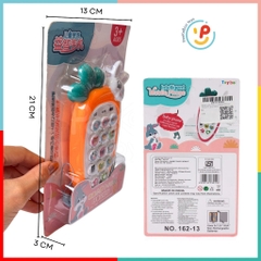 Đồ Chơi Điện Thoại Cà Rốt Miniu Cho Bé 162-32 Có Nhạc, Đèn & Hình Thú Đáng Yêu Peekapaw Toys