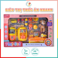 Đồ Chơi Mô Phỏng Siêu Thị Thức Ăn Nhanh 626-139 Máy Chiên, Máy Nước Ngọt PeeKaPaw Toys