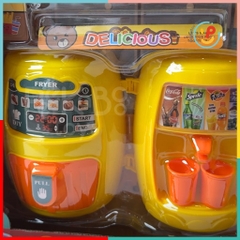 Đồ Chơi Mô Phỏng Siêu Thị Thức Ăn Nhanh 626-139 Máy Chiên, Máy Nước Ngọt PeeKaPaw Toys