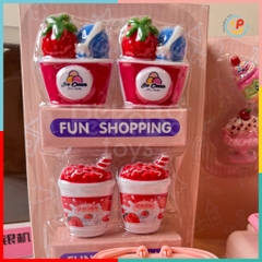 Đồ Chơi Máy Tính Siêu Thị Mini Màu Hồng Có Đèn Nhạc, Giỏ Mua Sắm & Phụ Kiện 222-161 PeeKaPaw Toys