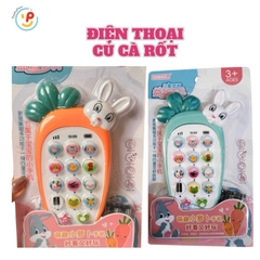 Đồ Chơi Điện Thoại Cà Rốt Miniu Cho Bé 162-32 Có Nhạc, Đèn & Hình Thú Đáng Yêu Peekapaw Toys