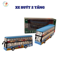 Đồ chơi xe buýt 2 tầng 1210 cửa mở được chạy trớn có pin có đèn và âm thanh PeeKaPaw