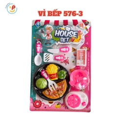 Đồ chơi vỉ dụng cụ nấu ăn bánh pizza House Set 576-3 PeeKaPaw Toys