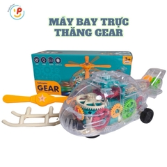 Đồ chơi máy bay Gear trong suốt có đèn và nhạc chất liệu cao cấp 183-1 PeeKaPaw Toys