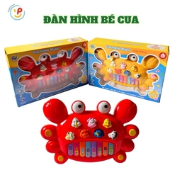 Đồ chơi đàn piano phát ra tiếng kêu của động vật có đèn hình bé cua 222 Peekapaw Toys