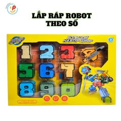 Đồ chơi lắp ráp xếp hình Robot bằng số từ 0 đến 9 188-37 PeeKaPaw Toys