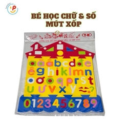 Đồ chơi bảng chữ số tập đánh vần và ráp chữ bằng mút PeeKaPaw Toys