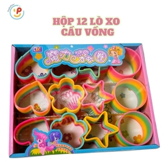 Hộp 12 vòng lò xo ma thuật nhiều màu hình ngôi sao trái tim bông hoa đồ chơi trẻ em Peekapaw Toys