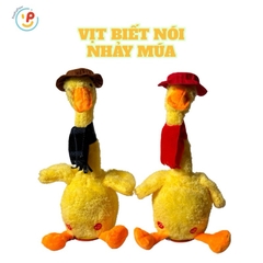 Vịt bông nhảy múa nhái giọng biết nói có dây sạc PeeKaPaw Toys