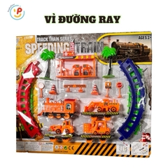 Đồ chơi vỉ đường ray xe lửa nhiều chi tiết nhà ga đoàn tàu 238 Peekapaw Toys