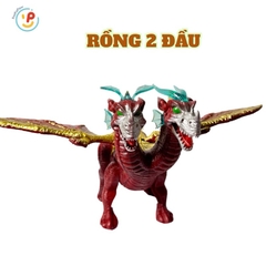 Đồ chơi khủng long 2 đầu có âm thanh và đèn 897 PeeKaPaw Toys