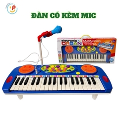 Đồ chơi Đàn Organ 3702 có kèm micro cho bé tập hát làm ca sĩ học âm nhạc PeeKaPaw Toys