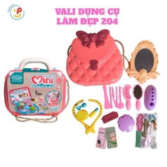 Vali đồ chơi có quai xách phụ kiện làm đẹp làm tóc cho công chúa búp bê 204 PeeKaPaw Toys