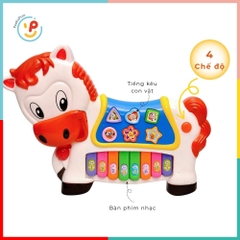 Đàn piano hình ngựa có âm thanh vui nhộn và nút chơi nhạc thông minh 5577 PeeKaPaw Toys