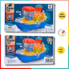 Đồ chơi tàu thủy Gear trong suốt có đèn và nhạc chất liệu cao cấp 388-67 PeeKaPaw Toys