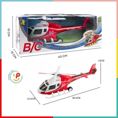 Hộp đồ chơi máy bay trực thăng chạy pin kích thước 40 cm chất liệu cao cấp có nhạc và đèn 188 PeeKaPaw Toys