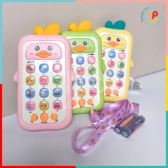 Đồ chơi điện thoại cho bé bấm nhạc có dây đeo cổ và pin sẵn peekaboo toys