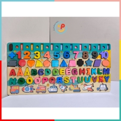 Hộp đồ chơi peekabootoys bằng gỗ cho bé tập xếp chữ số hình khối thông minh