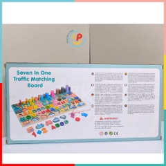 Hộp đồ chơi peekabootoys bằng gỗ cho bé tập xếp chữ số hình khối thông minh