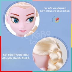 Đồ chơi peekabootoys Búp bê công chúa tuyết Elsa vương miện và phụ kiện váy hộp 42 cm 3028
