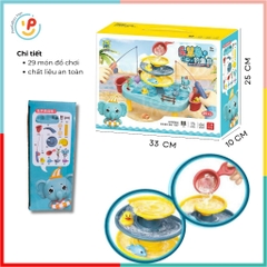 Đồ chơi hồ câu vịt và voi xanh nhiều chi tiết 3 tầng 555-535 PeeKaPaw Toys