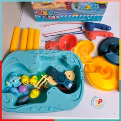 Đồ chơi hồ câu vịt và voi xanh nhiều chi tiết 3 tầng 555-535 PeeKaPaw Toys