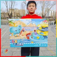 Đồ chơi hồ câu vịt và voi xanh nhiều chi tiết 3 tầng 555-535 PeeKaPaw Toys