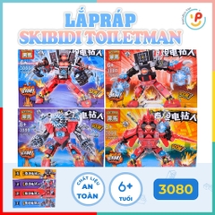 Trọn bộ 4 hộp lắp ráp Skibidi Heima 132 - 136 mảnh 3080