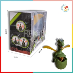 Đồ chơi khủng long ôm trứng dùng pin có đèn và hiệu ứng âm thanh 6627 PeeKaPaw Toys