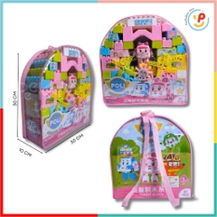 Đồ chơi Peekabootoys túi lắp ráp xếp hình ba lô Robocar Poli 87 chi tiết 3638