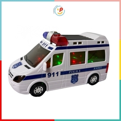 Đồ chơi Peekabootoys Xe cấp cứu 911 chạy pin có đèn âm thanh 89-899