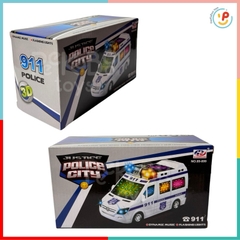 Đồ chơi Peekabootoys Xe cấp cứu 911 chạy pin có đèn âm thanh 89-899