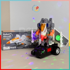 Đồ chơi máy bay chiến đấu biến hình Robot dùng pin có đèn và âm thanh 388-61 PeeKaPaw Toys