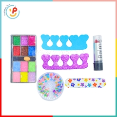 Đồ chơi Vali trang điểm Make Up Làm Nails có máy hơ nail cho bé 768-7 PeeKaPaw Toys