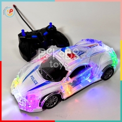 Xe cảnh sát điều khiển từ xa có đèn và âm thanh pin sạc 665-2 PeeKaPaw Toys