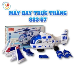 Máy bay trực thăng đồ chơi có đèn và âm thanh dùng pin 833-57 PeeKaPaw Toys